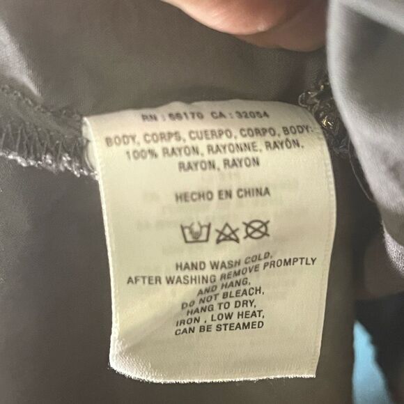 Monarc Grey Metallic Gold Polka-Dot Button Down Shirt Size Medium - Picture 4 of 5